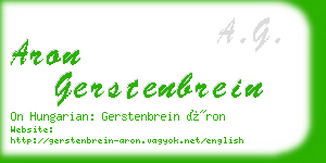 aron gerstenbrein business card
